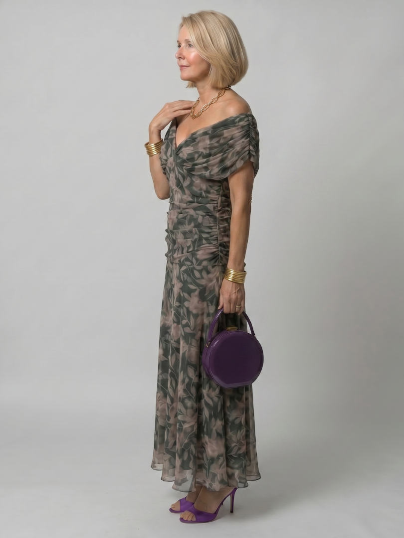 Calen™ Off Shoulder Flow Midi Dress